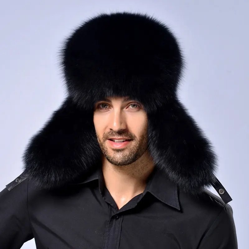 Faux fur on sale hat mens