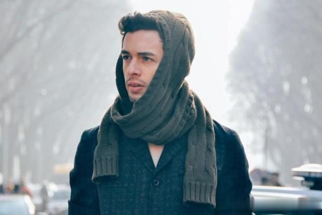 мужской зимний шарф